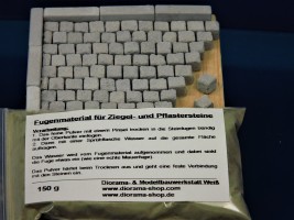 150 Keramik Pflastersteine 8 mm granit grau, 1:18/16