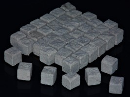 150 Keramik Pflastersteine 12 mm granit grau, 1:9